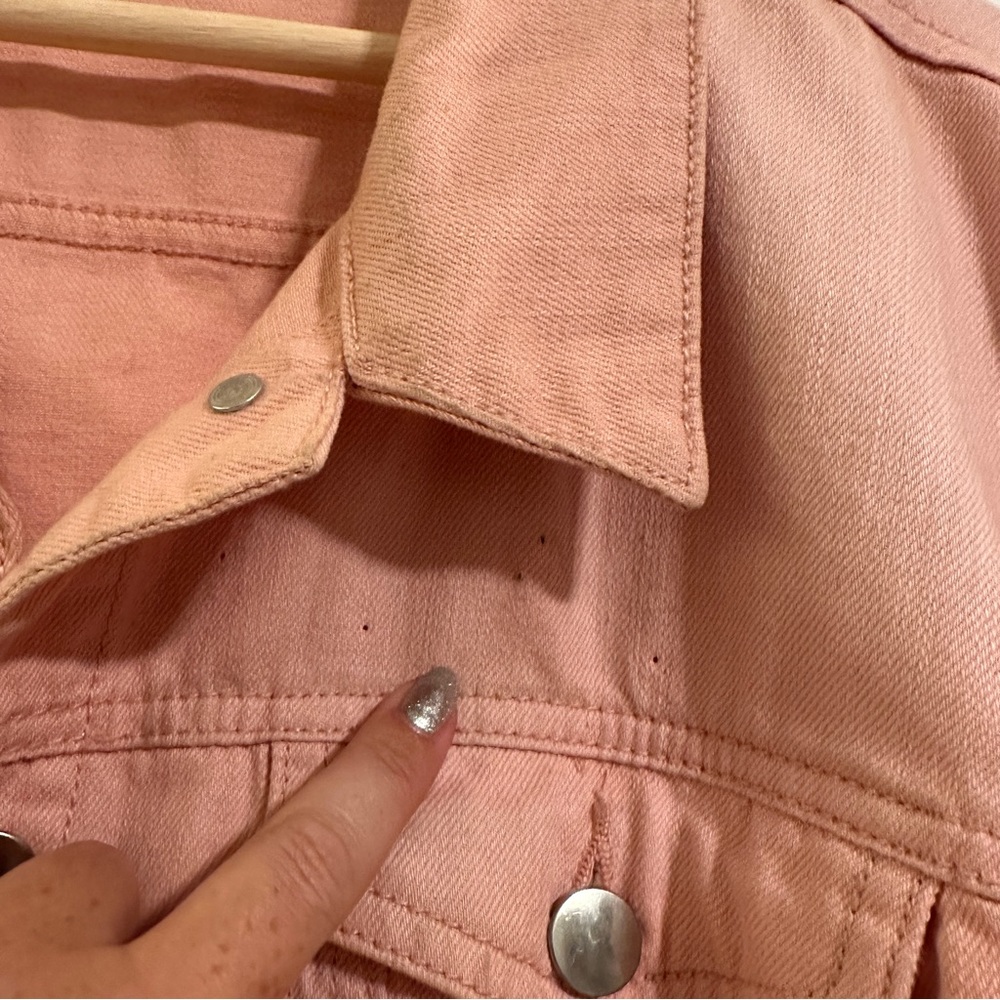 JustFab pink denim jacket size XL - Picture 2 of 3